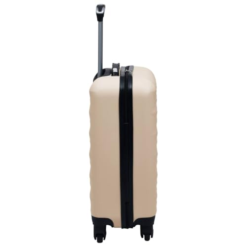 Durable Gold Hardcase ABS Trolley Luggage, Lightweight Roller Suitcase with Security Lock, Expandable for Business Travel, Holiday, & Away Garment Storage.3
