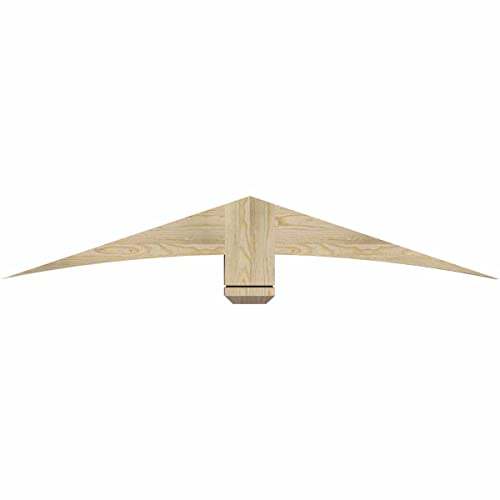 60"W x 10"H x 4"D x 6"F, 4/12 Pitch, Bellingham Rough Sawn Timber Gable Bracket, Douglas Fir