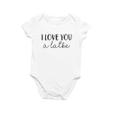 Printique Organic GOTS Certified Baby Onesie Unisex Bodysuit 0-18 months - I Love You A Latke | Hanukkah Holiday (I Love You A Latke, 9-12 Months)