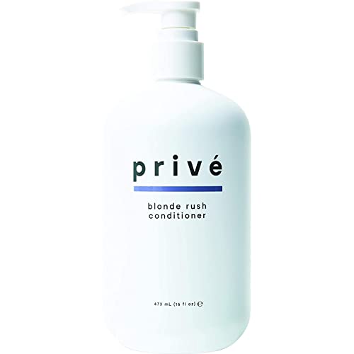 PrivÃ© Blonde Rush Conditioner â€“ Purple Conditioner for Blonde Hair â€“ Brass Off, Damage Repair â€“ Keep Your Blonde Catwalk Cool and Fabulous â€“ Moisturizing Blonde Blue Conditioner (16oz)