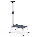 Folding Step Stool, Step Stools with Handle for Elderly Adults, Metal Stepping Stool with Adjustable Handrail in Kitchen, Bathroom, Bedroom, 330 Lbs Capacity