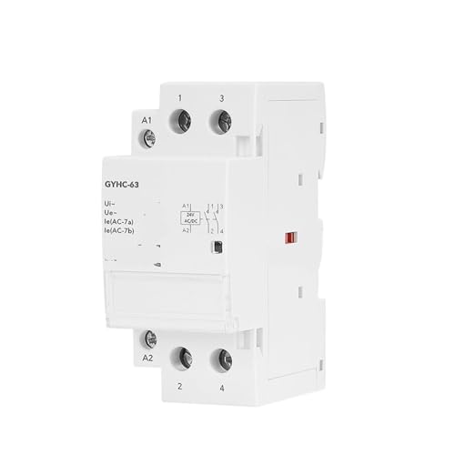 Contacteur domestique 2P 63A DC24V avec fixation sur rail DIN pour tableau