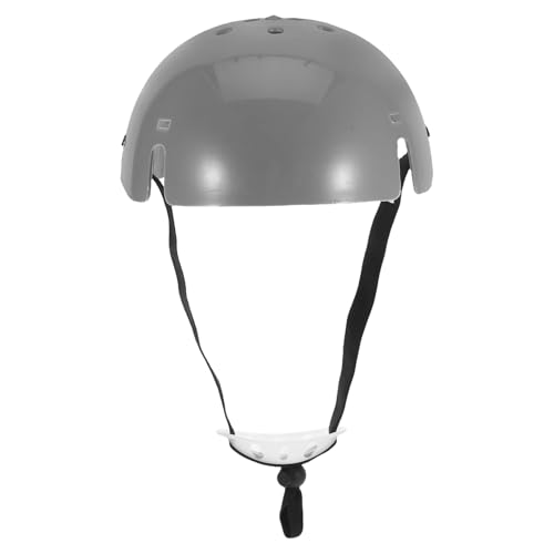 Inserto de casco de seguridad gris con correa para barbilla y forro anticolisión desmontable
