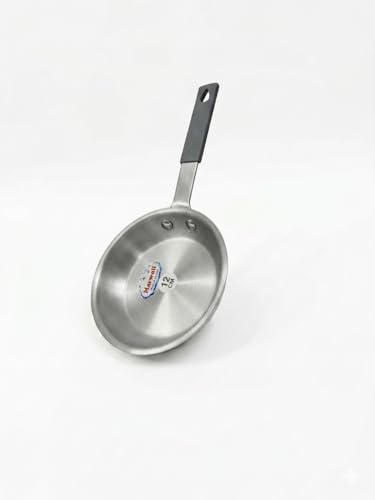 Image of Triply Stainless Steel Mini /Baby /Small Size | Induction Friendly | 2.5mm Thickness | Cool Touch Silicone Stainless Steel Handle (Silver, 250ml, Triply Stainless Steel)