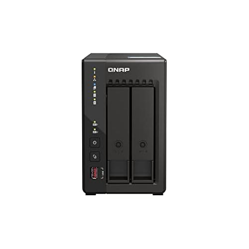 QNAP TS-253E 8G, 2 Bay NAS (Intel® Celeron® J6412 4-Core/4-Thread Prozessor, Turbo bis zu 2,6 GHz, Dual 2,5GbE) 8TB Bundle mit 2x4TB Seagate IronWolf NAS HDDs