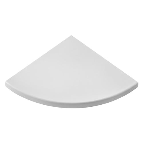 Decor Space Mensola da muro sospesa in legno, fissaggio con reggimensola Ad angolo Bianco 50 x 50 x 1.8 cm