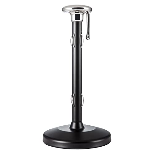 LKKL Supports pour Papier essuie-Tout, Support de Porte essuie-Mains en Papier pour Cuisine avec Base, Support de Rouleau d'essuie-Mains en Papier pour Cuisine,la Salle de Bain, Noire