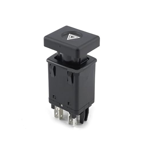 FRSWEQY 7700765726 Apto for Renault 9 botón único Peligro luz de Advertencia de Emergencia Interruptor indicador de Flash 9 Pines Accesorios de Coche