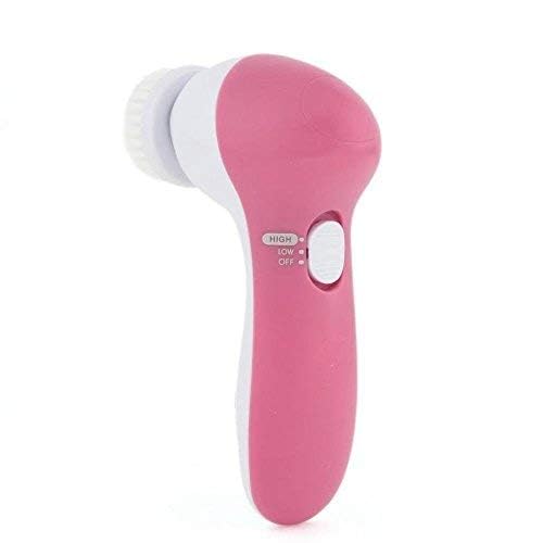 GIOGD 5 In 1 Face Facial Exfoliating Body Brush Electric Massage Machine Care Cleanser Massager Kit For Smoothing Body Beauty Skin Cleaner Facial Massager For Women And Men (Multi Color)-image-29