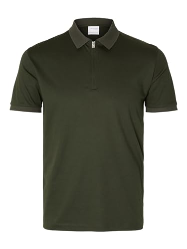 SELETED HOMME Slhfave Zip Ss Polo Noos
