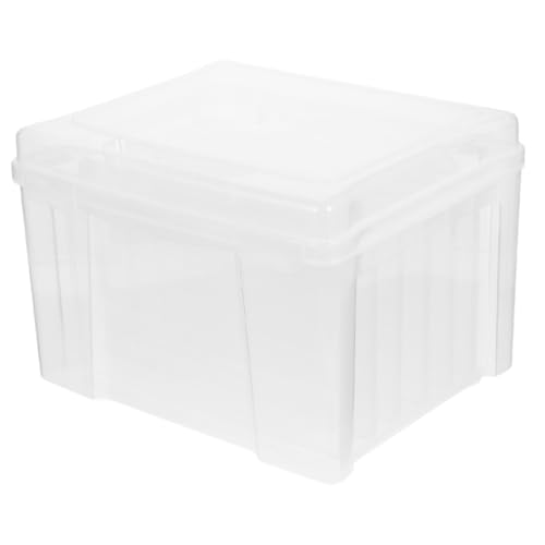 STOBOK Box Photo Storage Box Electronic Component Case Greeting Card Container Index Card Organizer Clear Makeup Organizer Makeup Storage Drawers Photo Keeper Photo Case Plastic