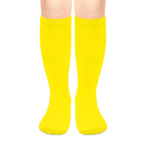 Girls' Yellow Knee High Socks - Baseball, Softball, Soccer & More