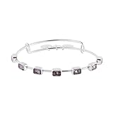 Alex and Ani June Birthstone Emerald Cut Bangle