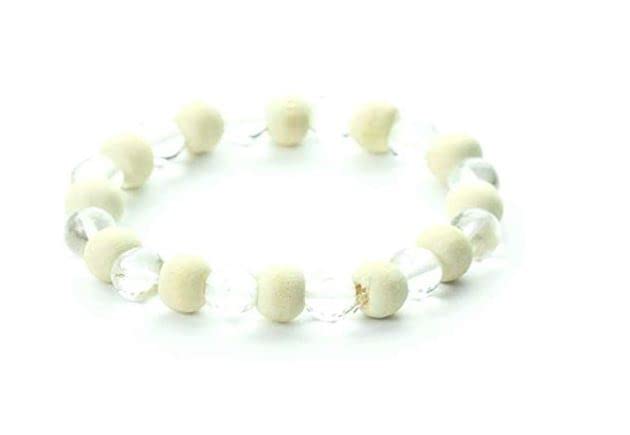 S&S Natural Tulsi and Clear Crystal Quartz Bracelet 8MM (B09SQ5CJJP) Amazon Price History, Amazon Price Tracker