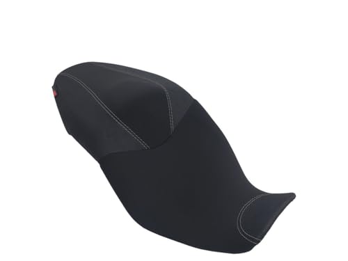 Moto Discovery Sitzbankbezug kompatibel mit BMW S1000XR 2020-2022 schwarz mit grauen Nähten (NUR kompatibel mit der originalen Low-Sitzbank)