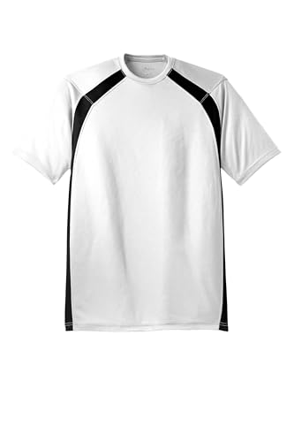 SPORT-TEK Men's Athletic Fit Colorblock T-Shirt - Moisture Wicking Performance Tee With Raglan Sleeves - View #8