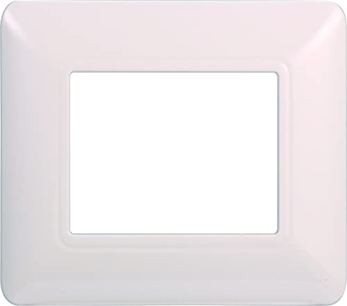 Placca In Tecnopolimero Compatibile Con Serie Bticino Matix 2-3-4-6 Moduli Colori Assortiti (2 Moduli, Bianco)