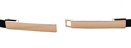 eVogues Plus size Metallic Buckle Skinny Elastic Stretch Belt3