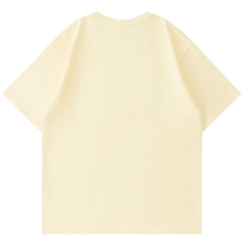 Aelfric Eden Oversized Graphic Tees Unisex Cherries Print T Shirts Casual Summer Short Sleeve Top Cotton Cute Tee Shirt Apricot — view 3