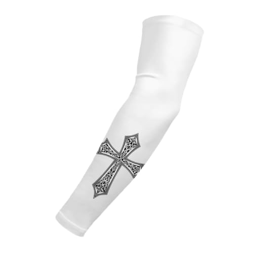 Gothic Cross UV Sun Protection Arm Sleeves for Men Women Youth Kids (Single)