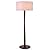 62" Tall Rustic Wood Floor Lamp for Living Room, Farmhouse Walnut Wood Floor Lamps with Linen Shade for Reading, UL Listed Stand Lamps with Woods Base for Bedroom, Corner, Office, White Shade