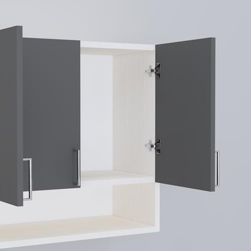 Image of SPECIALITY PANELS 4 Door Modular Wall Mounted Kitchen Cabinet with Organizer Shelf Space Saving Storage Unit Durable Engineered Wood Cupboard for Kitchen Living Room Utility Organizer Furniture