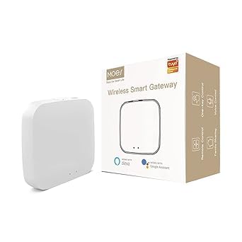 MOES MOES Tuya ZigBee y BLE Multimodo Smart Home Gateway WiFi Mesh Hub, Funciona con Productos Tuya ZigBee o BLE Smart Home, Control de voz a través de Alexa Google Home