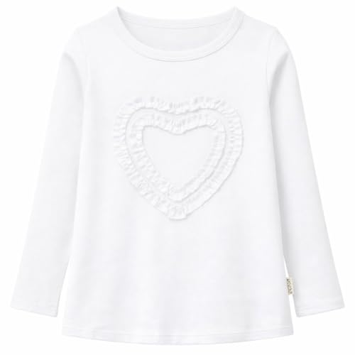 Image of Girls' Heart-Shaped Long Sleeve T-Shirt