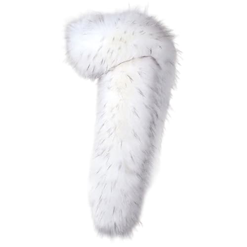 Col de fourrure anti froid blanc grand châle couvrant pour femme