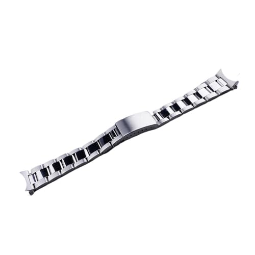 Bracelet montre 19mm maillons huître avec extrémité incurvée creuse