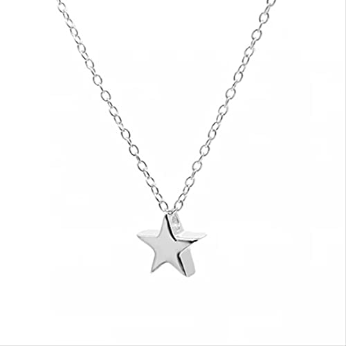 Collier étoile 925 femme YZCIS, pendentif ras du cou en argent massif et chaîne fine ajustable
