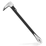 Lytool 14' Nail Puller & Cats Paw Pry Bar, Heavy Duty Cat's Claw Nail Remover with Forged CR-V Steel, Angled Chisel Tip & Non-Slip Grip for Home Renovation, Woodworking & DIY Projects