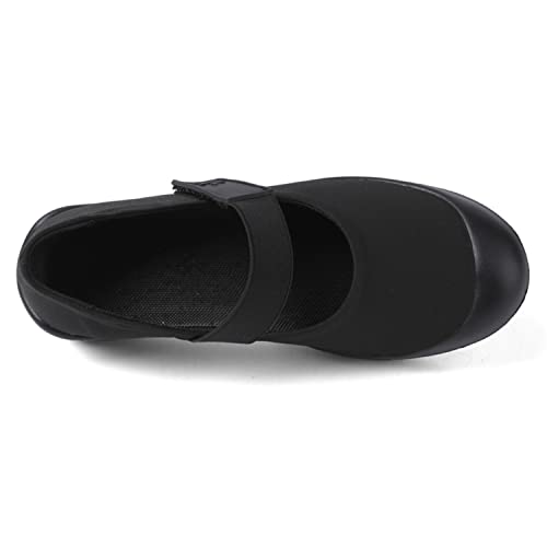 GOSPT Women's Mary Jane Flats Elderly Adjustable Nurse Edema Shoes for Swollen Feet3