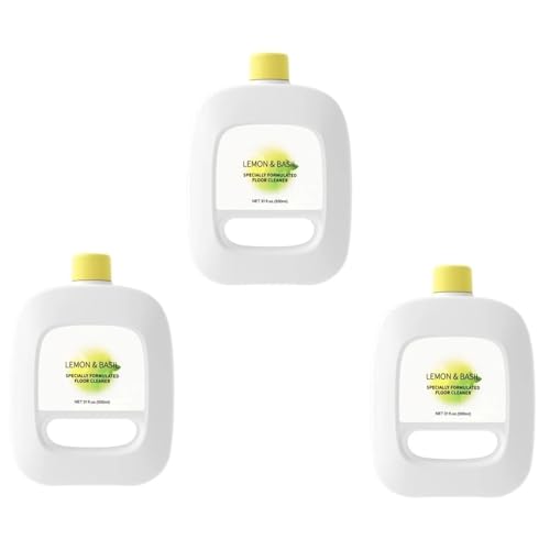 FGFHTFH Multi-surface Floor Cleaning Solution Lemon & Basil Scented 930ml, Compatible With Narwal Freo/Freo X Ultra/ J4/ J3/ J2(3 bottle)