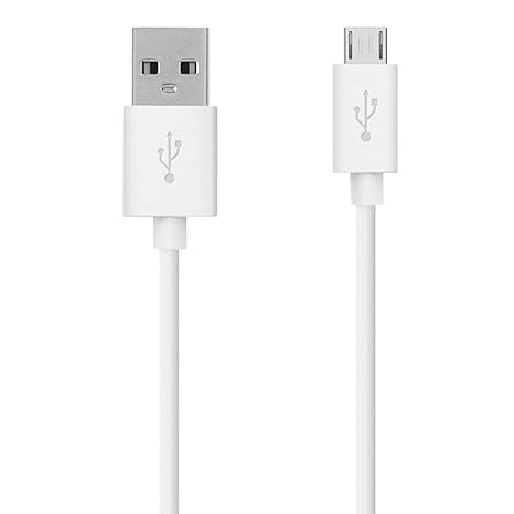 Image of Original Charging & Data USB Cable for Oppo F7 Original USB Cable | Micro USB Data Cable | Sync Quick Fast Charging Cable | Charger Cable | Android V8 Cable (3.1 Amp, 1 Meter, WT, White (fast74)