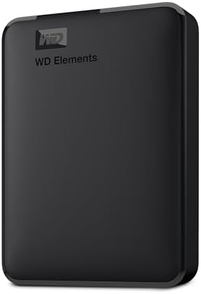 WD 6TB Elements Portable External Hard Drive for Windows, USB 3.2 Gen 1/USB 3.0 for PC & Mac, Plug and Play Ready - WDBHJS0060BBK-WESN