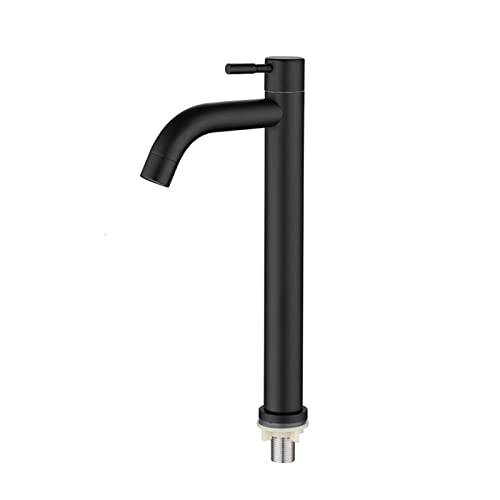 Robinet de lavabo en inox noir 304 au design minimaliste