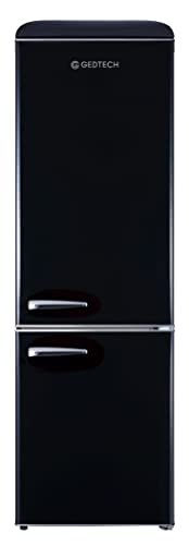 GEDTECH GCBV310BL - Refrigerador combinado vintage (310 L), color negro