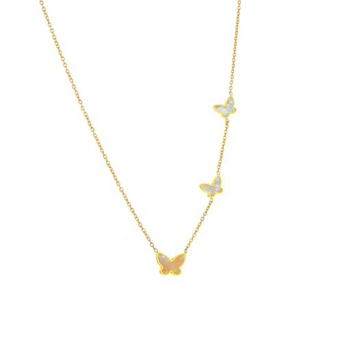 Collier papillon tendance pour femme et fille en chaîne clavicule durable