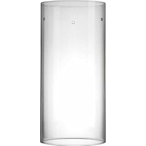 Volume Lighting GS-407 9" Height Clear Glass Cylindrical Shade, Clear Cover