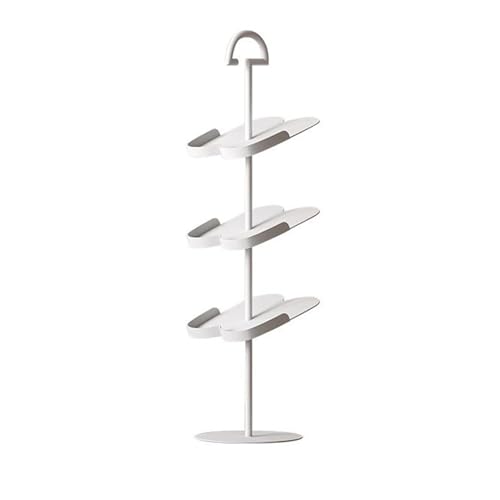Organiseur vertical pour chaussures blanc idéal pour aménager un salon ou un couloir moderne