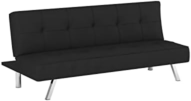 Serta Rane Convertible Sofa Bed, 66.1" W x 33.1" D x 29.5" H, Black