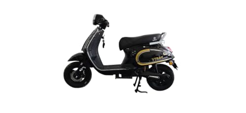 Image of Virat Electric Scooter, Non RTO, 70-150 km Range per Charge, Fast Charging (Black)