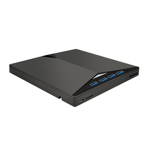 ZEZEFUFU External CD/DVD Drive for Laptop, 7-in-1 USB 3.0 Slim Portable DVD Player Accessory