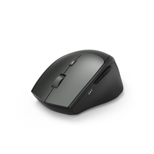Hama, Mouse wireless MW-600 con USB-C e USB-A (mouse PC wireless a 6 tasti, mouse ottico silenzioso 1000/1500/2000/2400 dpi), mouse multi device nero