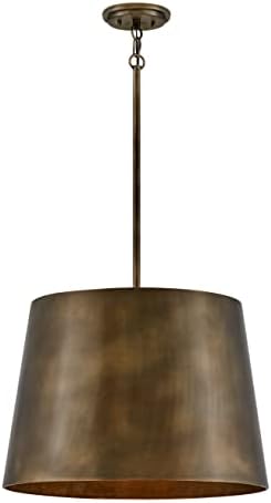 Hinkley Alder Large Hanging Pendant, Aluminum, Clear Glass, Includes (1) 6-in and (2) 12-in Down Rods, Modern, Burnished Bronze Finish