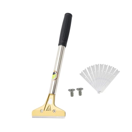 Veemoon Rascador de Limpieza Resistente con Cuchilla para Masilla y Adhesivos Herramienta Manual para Retirar Pegatinas y Pintura Superficies Duras Mango Antideslizante Ergonómico para
