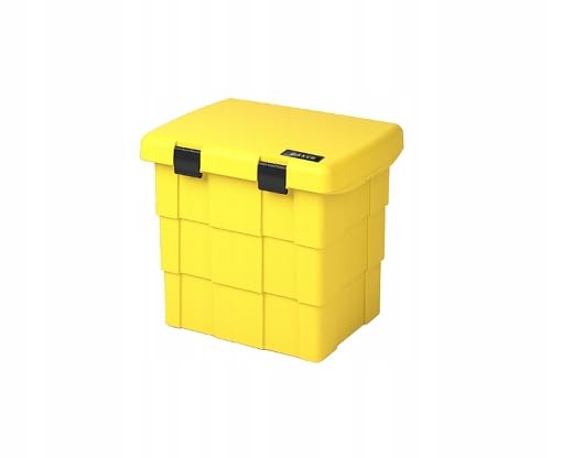 Daken Pit Box Pojemnik na Piasek i Sól, Żółty, 655x570x520mm, 6.3kg, 108 Litrów