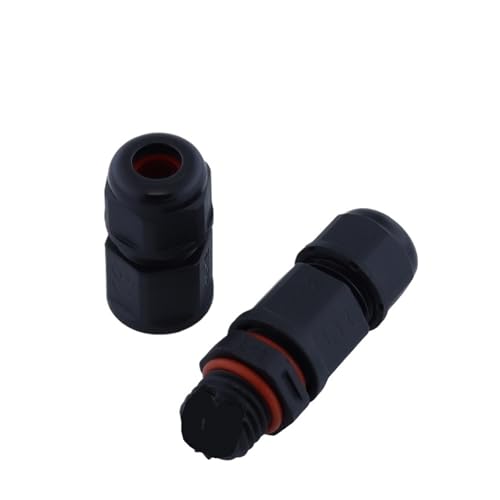 Conector L12 impermeable 15A de 2 pines IP68 para cable exterior 3