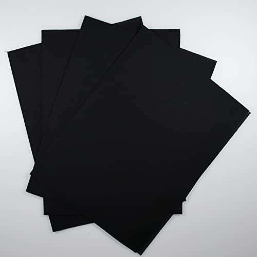 Image of KCS 4 pc of 12 inch x 18 inch 14CT Counted Cotton Aida Cloth Cross Stitch Fabric (Black)